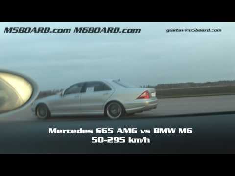 HD: Mercedes S65 AMG vs BMW M6 50-295 km/h