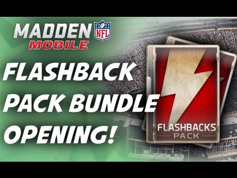 Madden Mobile - Flashback Pack Bundle Opening! Crazy Legend Pull!