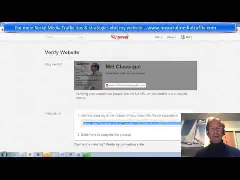 how to verify pinterest on wordpress