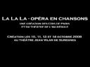 les forbans dans une boite

de nombreuses chansons sont attach�es � nos souvenirs. c'est pourquoi elles en disent souvent davantage que leurs seules paroles. plus qu'une com�die musicale, la la la - op�ra en chansons propose un voyage dans notre m�moire personnelle et collective. au travers d'arrangements originaux, un choeur a cappella, des com�diens et des danseurs racontent une histoire dont la chanson, investissant les lieux d'une ville et les temps d'une vie, est le personnage principal.

lincredule.blogspot.com
lescrisdeparis.free.fr

cr�ation les 10, 11, 12, 14 octobre 2008 au th��tre de suresnes

tourn�e : 

op�ra comique  31 d�cembre  2008 et 1er janvier 2009
th��tre de caen 23 et 24 janvier
d�le 26 janvier
besan�on 27 janvier
boulogne-sur-mer 31 janvier
roubaix 10 f�vrier
vichy 4 juillet

direction musicale : geoffroy jourdain 
mise en sc�ne : benjamin lazar 
sc�nario : morgan jourdain geoffroy jourdain, benjamin lazar
omposition et arrangements : david colosio, morgan jourdain, vincent manach
chor�graphie : gudrun skamletz
sc�nographie : adeline caron
costumes : alain blanchot
lumi�res : christophe naillet
collaboration artistique � la mise en sc�ne : nicolas vial

avec 
les chanteurs du ch?ur de chambre a cappella les cris de paris
et gudrun skamltez, pierre-fran�ois doll�, natalia cellier, elsa imbert, benjamin lazar et louise moaty,