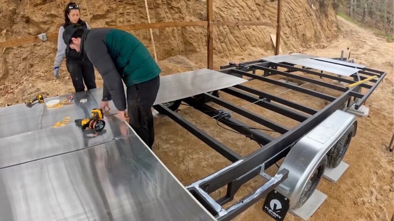Young Couple Builds DIY MOBILE HOME from Scratch | Start to Finish by @viainfinda