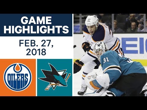 Video: NHL Game Highlights |Oilers vs. Sharks - Feb. 27, 2018