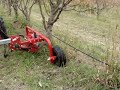 ORCHARD MOWER BY TATURA ENGINEERING 0408 241 998 BOISSELET SENSOR MOWER WITH GROUND CONTOUR CONTROL SIMPLY RAISE & LOWER FRONT END LOADER TO ADJUST THE CUTTING SLOPE OF MOWER UP TO 15 DEG ABOVE & BELOW HORIZONTAL