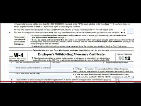 how to fill up w-4 form