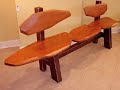 cherry wood stone bench (by: ED Vining) cherry wood stone bench (by: ED Vining)