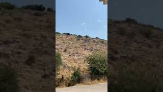 תיעוד הירי והיירוטים מרמת הגולן לפני זמן קצר