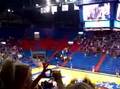 Rock Chalk Jayhawk in Allen Fieldhouse during the Final Four