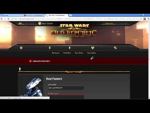 how to recover swtor account