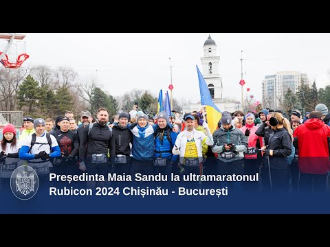 Președinta Maia Sandu a participat la startul primului ultramaraton organizat „Rubicon 2024 Chișinău-București”