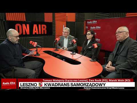 Leszno Kwadrans Samorządowy - Ewa Rosik (PiS), Tomasz... :: Dziś sesja Rady Miejskiej Miasta Leszna, ale wcześniej w naszym studio spotkali się przedstawiciele klubów - Ewa Rosik (PiS), Tomasz Malepszy (Łączy nas Leszno) i Marek Wein (KO). Marcin Hałusek wypyta naszych gości, nad czym będą procedować dzisiaj nasi miejscy rajcy.Link do artykułu: https://elka.pl/content/view/129349/80/