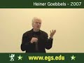 Heiner Goebbels. European Graduate School Lecture. 2007. 9/9