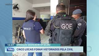 Operação desmanche em Bauru: cinco locais foram vistoriados pela civil