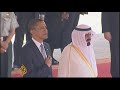 Saudi Arabia's King Abdullah is set to meet US President Barack Obama for talks in Washington DC on Tuesday. The discussions between the two leaders are expected to focus on Israeli-Palestinian peace negotations and stepping up trade between the two countries. Iran's nuclear programme has also been a major foreign policy priority for both countries. Al Jazeera's Tarek Bazley reports. [June 29, 2010]