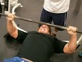 Bradly Castleberry benching 225 for 50 Bradly Castleberry benching 225 for 50