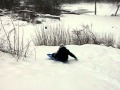 Thai girl sliding on the snow - P1430062.MOV