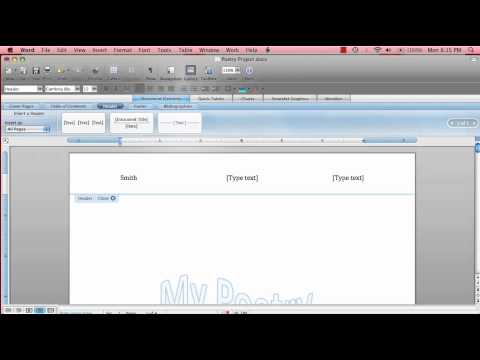 word on imac - Here is a brief tutorial on inserting Headers and Footers on Microsoft Word for Mac as part of a project by a Technology in Teaching and Learning class from ...