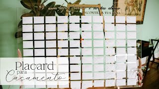 Placard Casamento em acrílico com envelopes