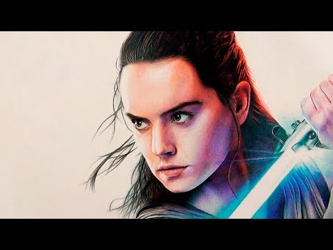 video-linktoworks-Drawing Rey (Daisy Ridley) | Star Wars: The Last Jedi...