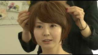 ウイッグでロングへアからショートへ