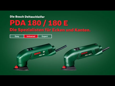 Bosch stellt vor: Deltaschleifer PDA 180 und PDA 180 E