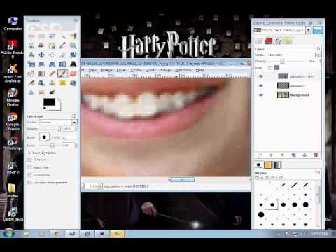 how to whiten teeth in gimp 2.8