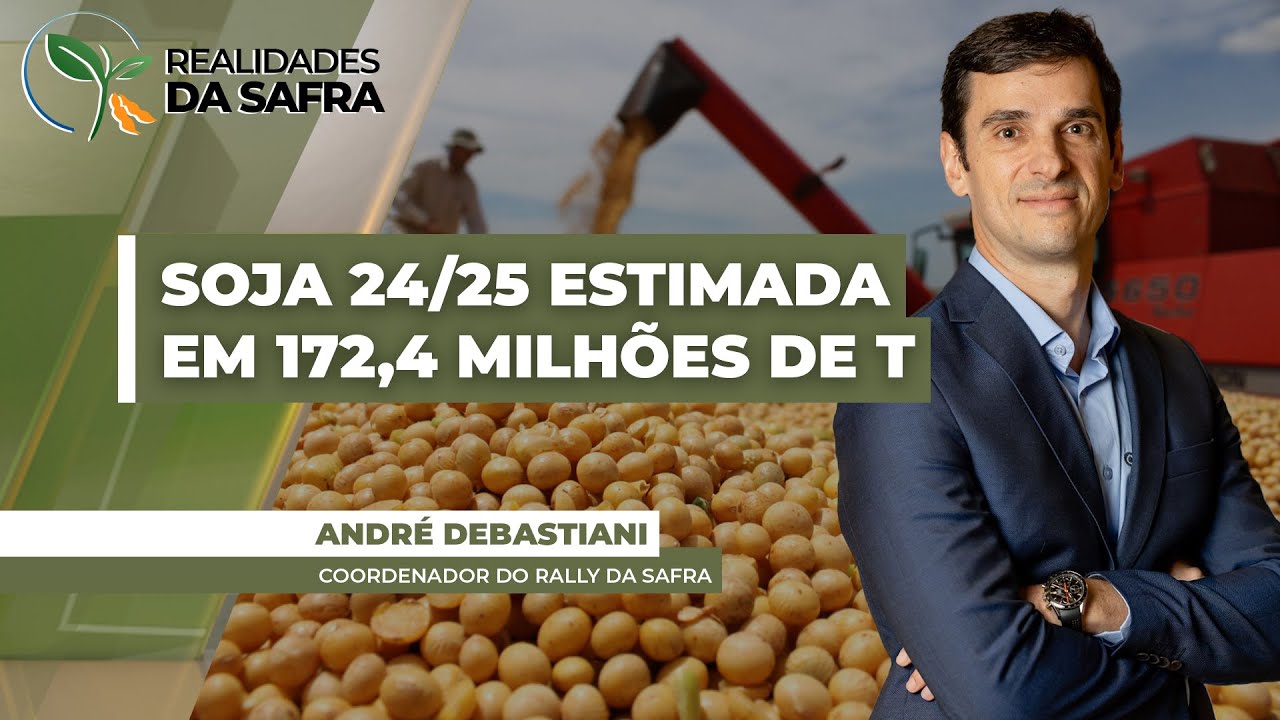 Agroconsult estima soja 24/25 com recorde de 172,4 milhões de toneladas