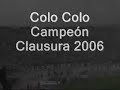 colo colo campeón clausura 2006