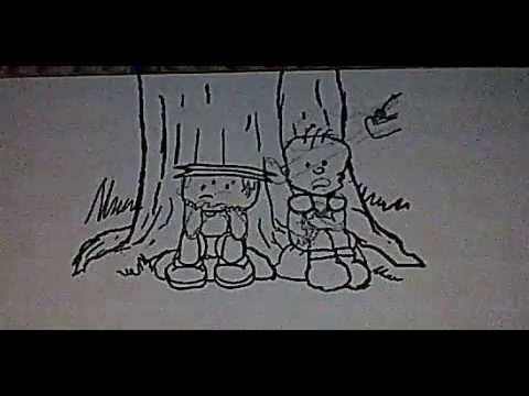 animation - Hand drawn animation by me. Sounds, voices and music by me. My niece done the woman's voice.