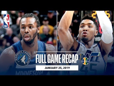 Video: Full Game Recap: Timberwolves vs Jazz | Mitchell and Gobert Record Double-Doubles