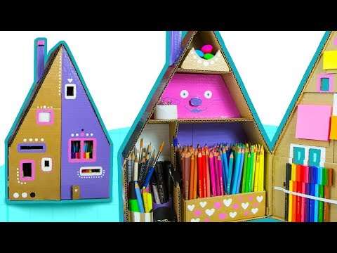 DIY Desk Organiser #3 - How To Paint The Cardboard House