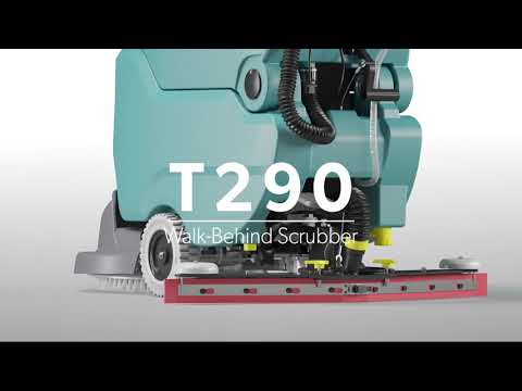 Youtube External Video A straight-forward commercial scrubber that works to reduce the cost to clean while still providing dependable performance. The T290 Walk-Behind Scrubber is ideal for cleaning small and congested spaces found in retail stores and schools.