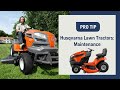 Husqvarna Lawn Tractors: Maintenance