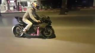 Kawasaki ninja h2r Crash and launches + Crazy burn