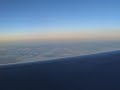 Coming up to pre-sunrise Breakfast on Qantas 747