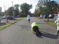 Security Guard Dives at Animal Rights Protesters