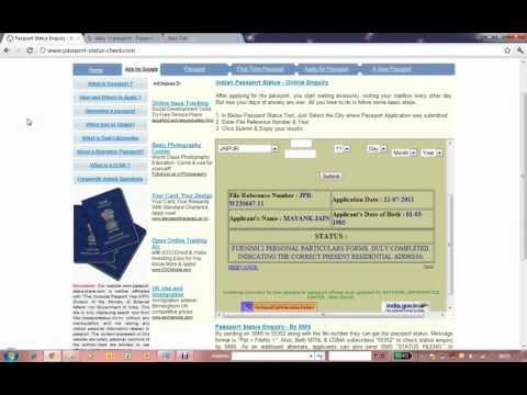 how to check my indian passport status