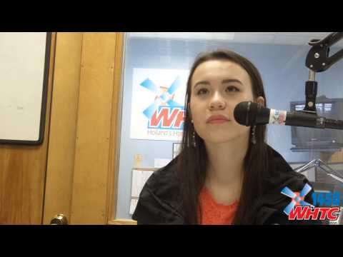 West Ottawa High student Diana Curtis discussed the Apr. 20 "Project Restoration: Keep the Mill Turning" fundraising event on Windmill Island with WHTC News Director Gary Stevens on Apr. 15, 2013.