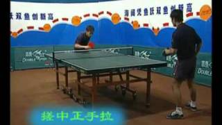 Kong Linghui and Ma Wenge замедленная съемка  настольный теннис