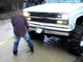 chevy blazer on 40's pulling a ford out...awesome blazer