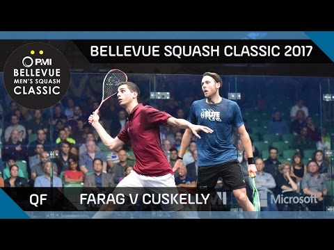 Squash: Farag v Cuskelly - Bellevue Squash Classic 2017 QF Highlights