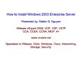 Install Windows 2003 Server