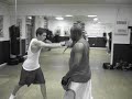 Jimmy O'Brien training in pad work