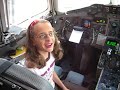 Paige in the cockpit on the way back from FLA