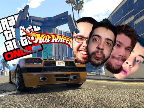 GTA V Online - Corrida da Hot Wheels! #34 / FUI BULLYNADO! Com Marcs, Lud e Patife!