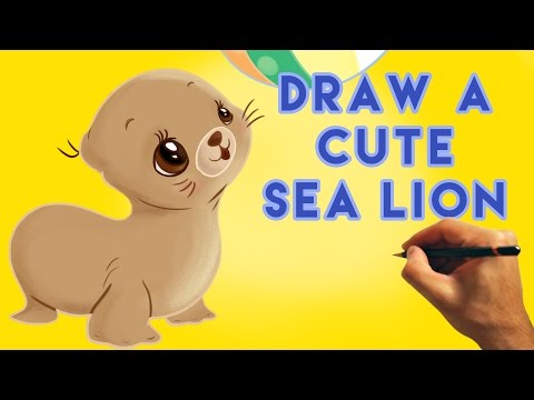 video-linktoworks-How to Draw a Cartoon Sea Lion - Cute and Easy -...