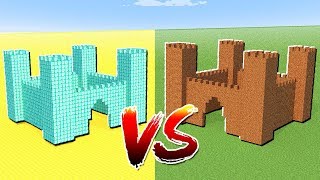 Diamond Castle Vs Dirt Castle In Minecraft Minecraftvideos Tv