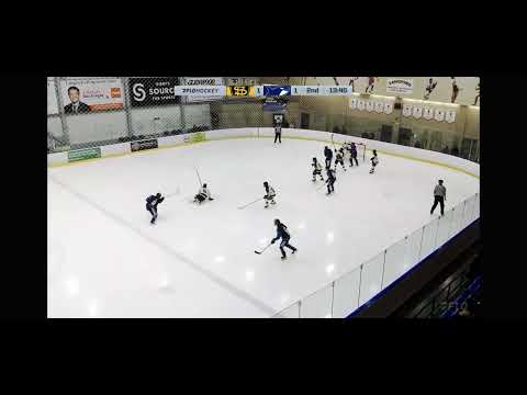 Liam (#6 White) blocks point shot vs. PCHA U17 Prep (Feb 10/24)