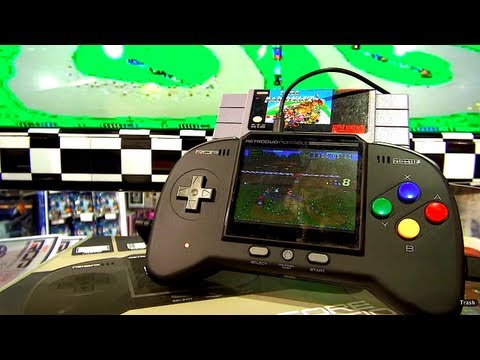 handheld console - The RetroDuo Portable allows you to play 16-bit SNES games and 8-bit NES games. Version 2.0 Core Multi-player capabilities with two controllers, Stand up you...