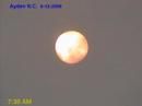 The Sun through the smoke clouds in North Carolina