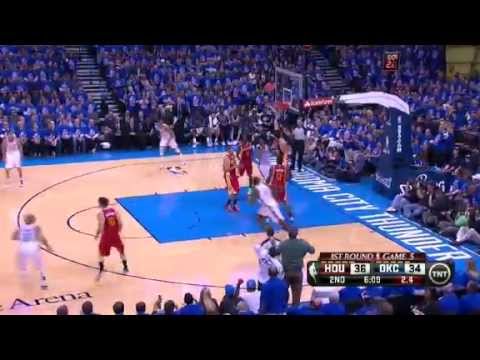 Thunder - James Harden scores 31 points and grabs eight rebounds as the Rockets shock the Thunder in Game 5.